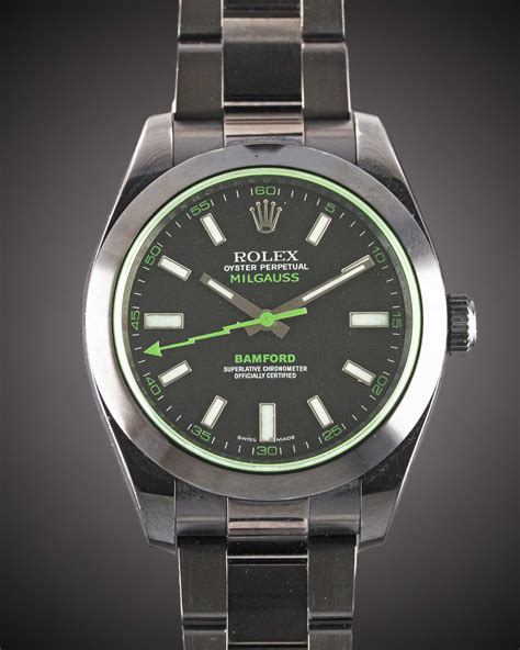 rolex milgauss black bamford|rolex oyster perpetual milgauss price.